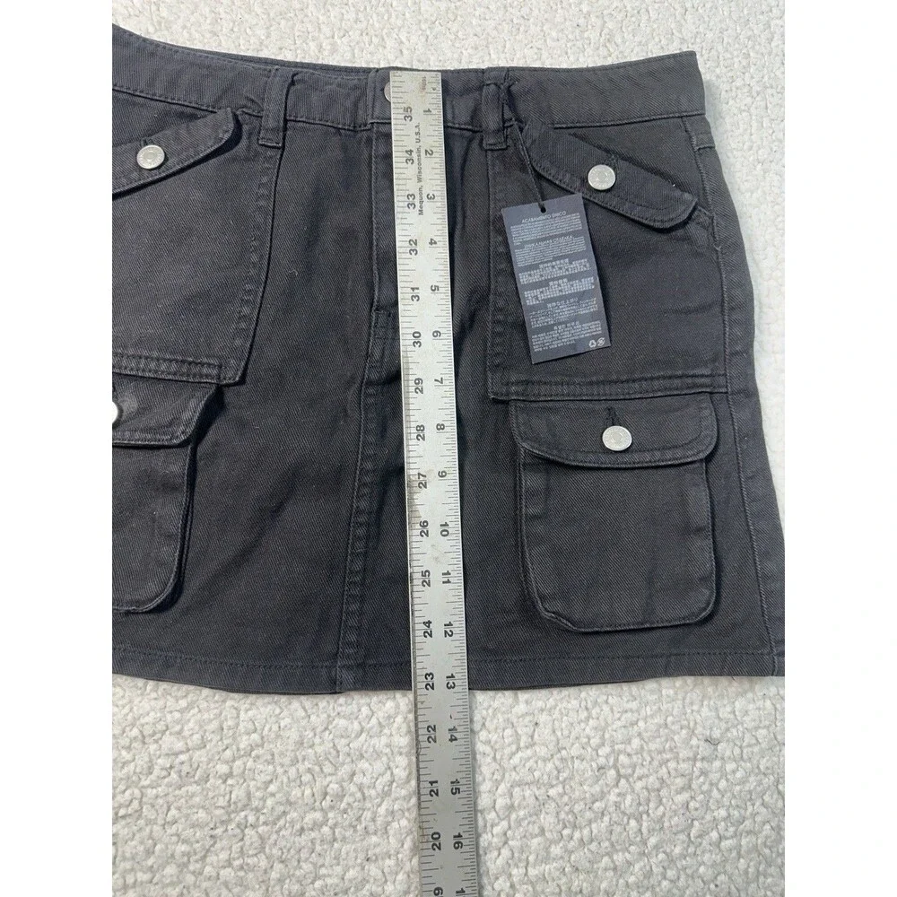 Forever 21 Kids Girls Skirt Black Denim 13/14 Mini